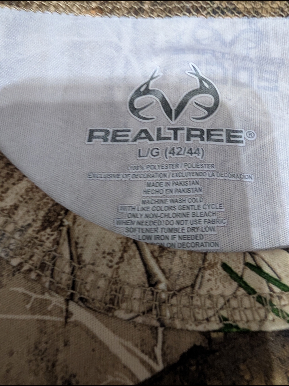 Realtree Edge Men's Long Sleeve Camo Shirt - Brown/Green/Tan Hunting Size Large - Picture 4 of 7